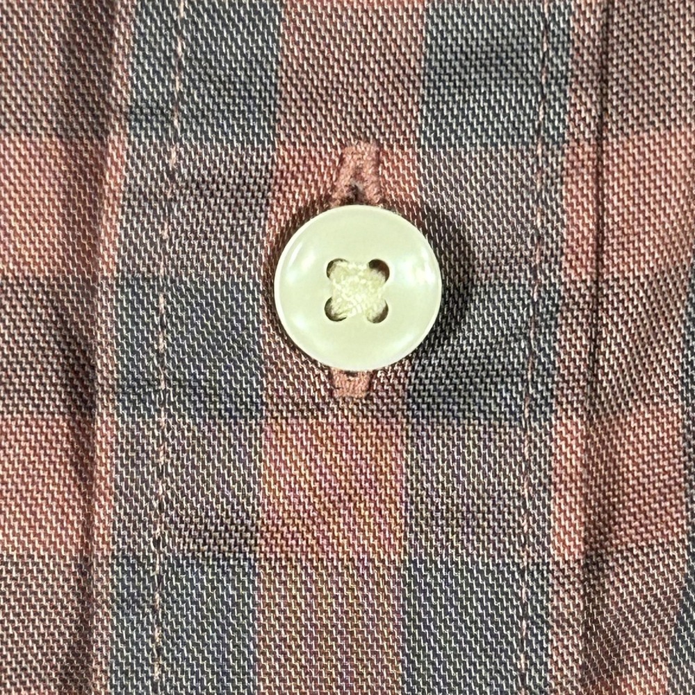 Faherty The Movement Shirt Mens Medium Pink Blue Gingham Plaid Button Down Long - Picture 8 of 16